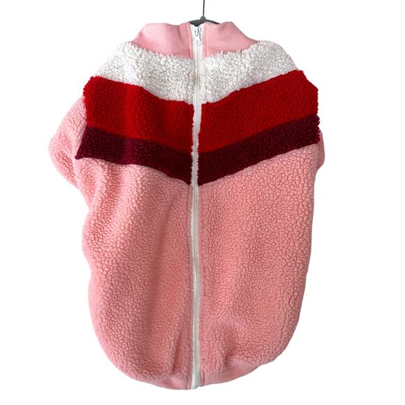 Frisco Lightweight Colorblock Pop Dog & Cat Zippered Sherpa Fleece Vest XXL - Picture 2 of 10